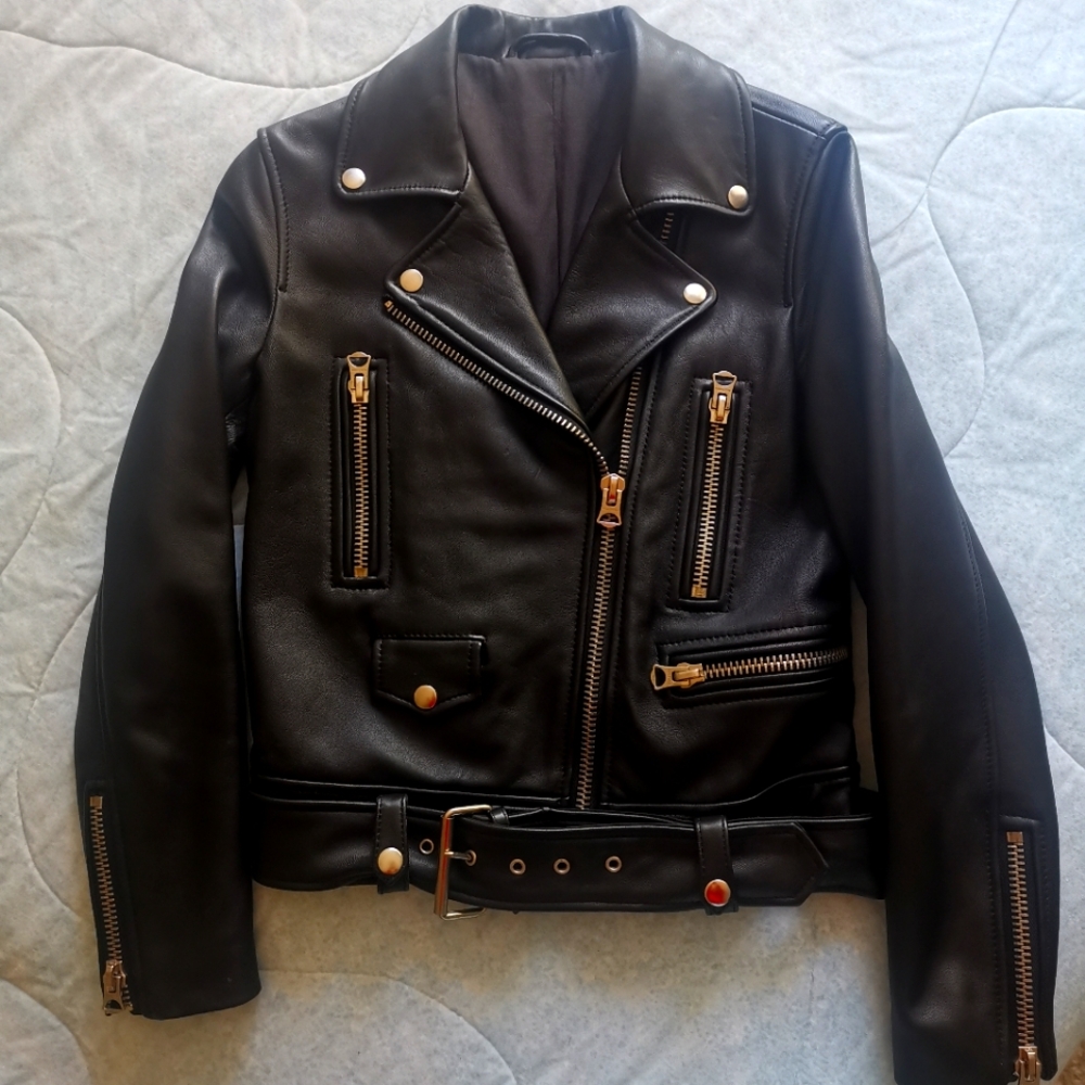 Acne studios leather biker jacket - Picture 5 of 10